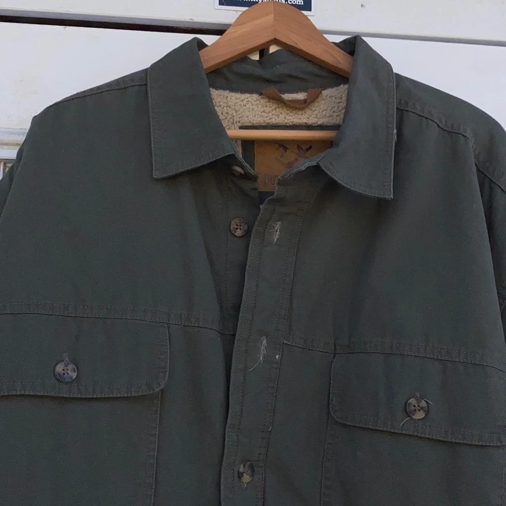 Outdoor Life Men’s 100% Durable Cotton Jacket/Shirt-Fleece Sherpa Lining XXL